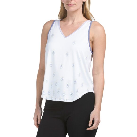 LUCKY IN LOVE White Multi Breezy Ikat Tank Top - Picture 1 of 2